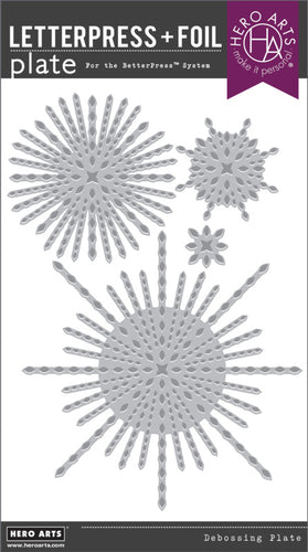 Hero Arts - Letterpress + Foil Plate - Starbursts Set. Available at Embellish Away located in Bowmanville Ontario Canada.