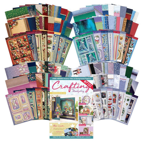 Hunkydory Crafts - Christmas Blockbuster 2023. Get ahead with your Christmas crafting and receive all 4 Christmas Blockbuster 2023 topper collections plus the Crafting with Hunkydory magazine - Christmas Edition 2023. Available at Embellish Away located in Bowmanville Ontario Canada.