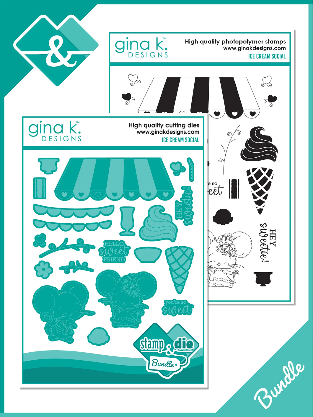 Gina K. Designs - Stamp & Die Set - Ice Cream Social