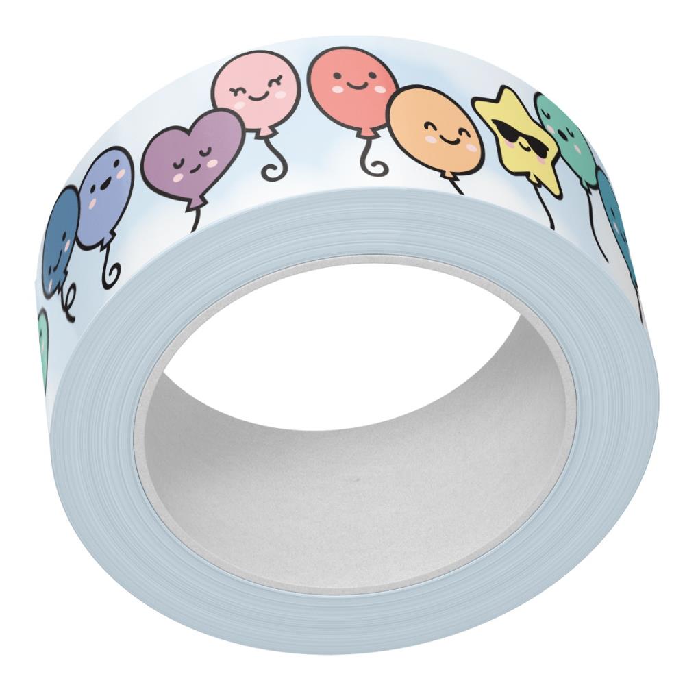 Lawn Fawndamentals - Washi Tape - Birthday Balloons. Add extra fun to your projects with this washi tape. Each roll holds 15mm x 10m of pure cuteness. Available at Embellish Away located in Bowmanville Ontario Canada.