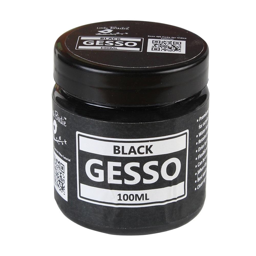 Little Birdie - Gesso - 100ml - Black. Available at Embellish Away located in Bowmanville Ontario Canada.