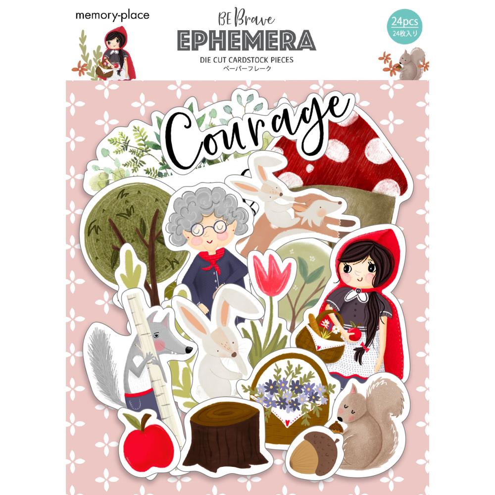 Memory Place - Ephemera Cardstock Die-Cuts - 24/Pkg - Be Brave. While you need the perfect paper to start your project, you also need the perfect embellishment to finish your project! Available at Embellish Away located in Bowmanville Ontario Canada.