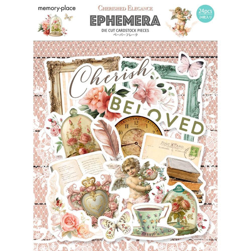 Memory Place - Ephemera Cardstock Die-Cuts - 24/Pkg - Cherished Elegance. Available at Embellish Away located in Bowmanville Ontario Canada.