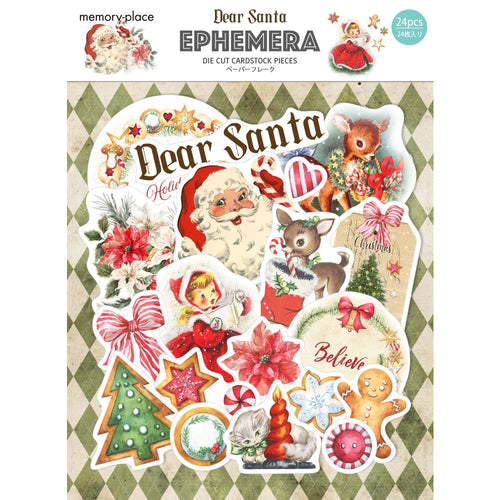 Memory Place - Ephemera Cardstock Die-Cuts - 24/Pkg - Dear Santa. Add a vibrant splash of color and dimension to your projects with these adorable ephemera pieces! Use them as-is or layer for some additional dimension. Available at Embellish Away located in Bowmanville Ontario Canada.