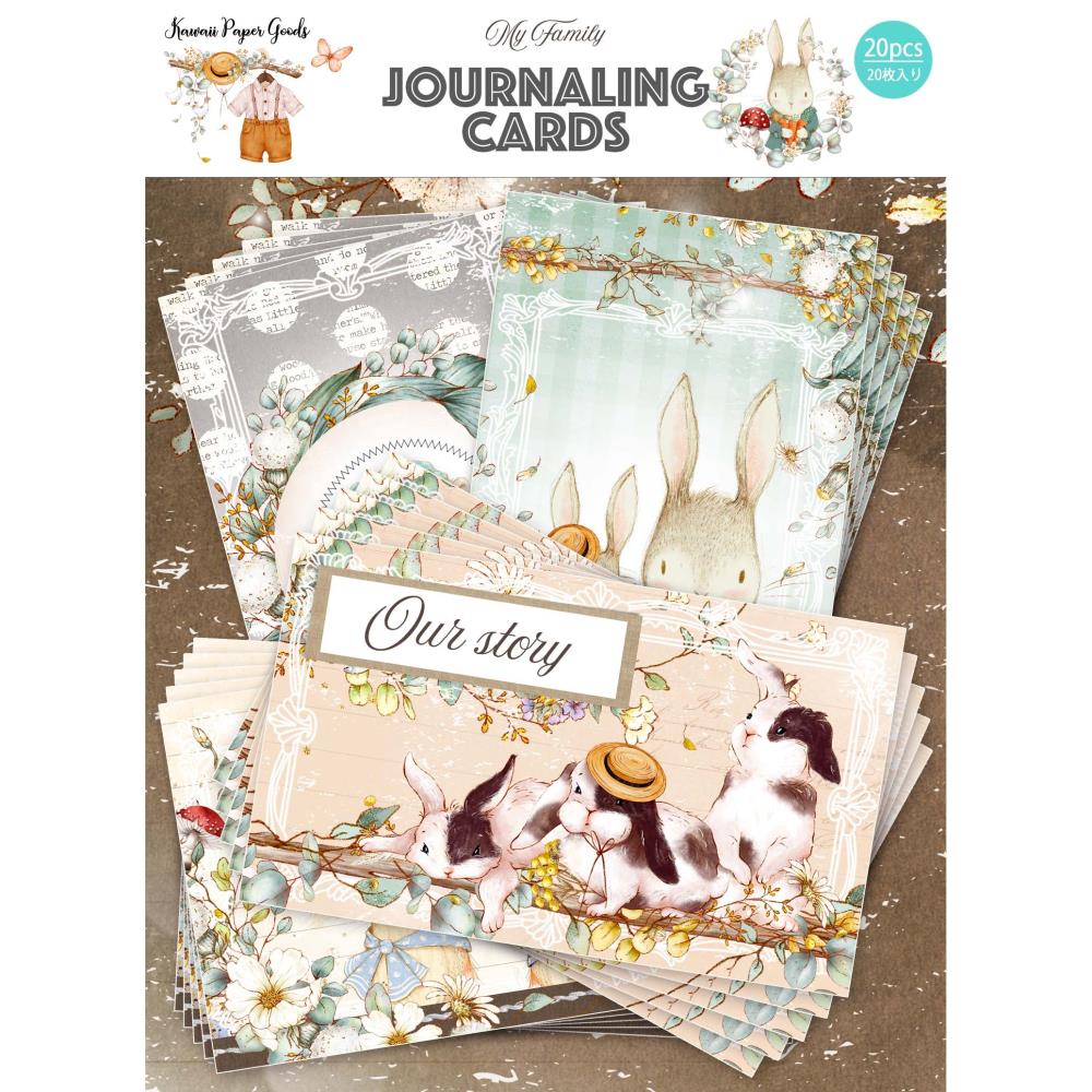 Memory Place - Journal Card Pack - 20/Pkg - My Family, 4 Designs/5 Each. Available at Embellish Away located in Bowmanville Ontario Canada.