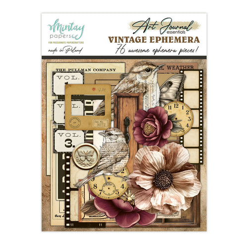 Mintay - Art Journal Ephemera Pack - Vintage. Available at Embellish Away in Bowmanville Ontario Canada.