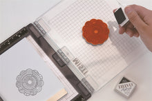 Cargar imagen en el visor de la galería, My Sweet Petunia - Mini MISTI - Black. This is the Most Incredible Stamp Tool Invented. The hinge design provides consistent stamping for the novice or experienced crafter. This tool will accommodate both the red rubber cling mount stamps or clear stamp. Available at Embellish Away located in Bowmanville Ontario Canada
