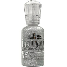 Load image into Gallery viewer, Nuvo - Glitter Drops - 1.1oz - Choose from Variety, each sold separately. Tonic Studios-Nuvo Glitter Drops. Add 3D beads in various sizes to craft projects for that extra sparkle! Available at Embellish Away located in Bowmanville Ontario Canada. Silver Moondust
