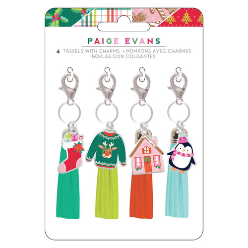 Paige Evans - Charm Tassels - 4/Pkg - Sugarplum Wishes. Available at Embellish Away located in Bowmanville Ontario Canada.