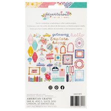 Load image into Gallery viewer, Paige Evans - Chipboard Die-Cuts - 50 Pieces - Adventurous. Add unique chipboard pieces to projects for an extra special touch. They&#39;re great for adding color and style! This package includes 50 pieces that are great for journals, planners, and more. Available at Embellish Away located in Bowmanville Ontario Canada.
