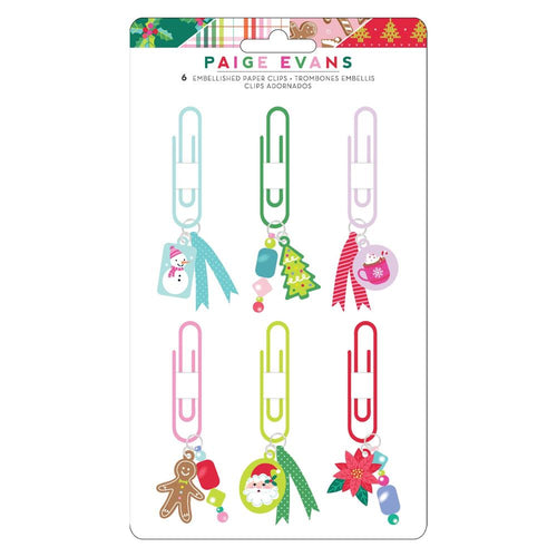 Paige Evans - Paperclip Charms - 6/Pkg - Sugarplum Wishes. Available at Embellish Away located in Bowmanville Ontario Canada.