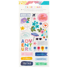 Cargar imagen en el visor de la galería, Paige Evans - Rub-On Sheets - 2/Pkg - Adventurous. Enhance your crafts with these rub-ons! Use the popsicle stick provided to easily transfer the cute designs onto your projects. Available at Embellish Away located in Bowmanville Ontario Canada.
