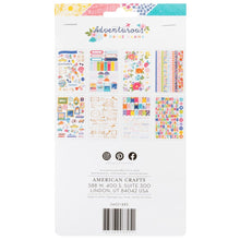 Load image into Gallery viewer, Paige Evans - Sticker Book - Adventurous - 8 Sheets. Finish off your projects with bright and beautiful stickers! This special sticker book includes 340 embellishments in a wide variety of colors, finishes, and styles, some with gold foil accents. Available at Embellish Away located in Bowmanville Ontario Canada.
