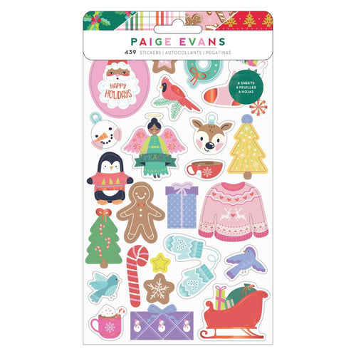 Paige Evans - Sticker Book - 8/Sheets - W/Red Foil & Silver Glitter Accents - Sugarplum Wishes. Available at Embellish Away located in Bowmanville Ontario Canada.