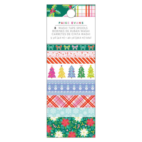 Paige Evans - Washi Tape - 8/Pkg - Sugarplum. Available at Embellish Away located in Bowmanville Ontario Canada.