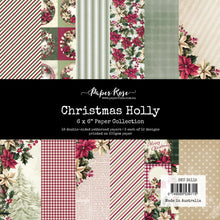 Charger l&#39;image dans la galerie, Paper Rose - 6X6 Paper Collection - Christmas Holly. 18 double-sided patterned papers. Available at Embellish Away located in Bowmanville Ontario Canada.
