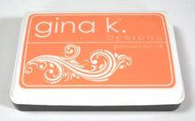Load image into Gallery viewer, Gina K. Designs - Ink Pad - Select Drop Down. These Ink Pads are Acid Free and PH-Neutral. Large raised pad for easy inking. Coordinates with other Color Companions products including ribbon, buttons, card stock and re-inkers. Each sold separately. Available at Embellish Away located in Bowmanville Ontario Canada. Peach Bellini
