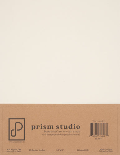 Prism Studio - 8.5X11 Bookmaker's Cardstock - 80lb - Ivory. For crafting, scrapbooking, invitations, and DIY. At Embellish Away in Ontario Canada.