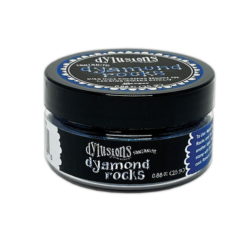 Ranger - Dylusions Dyamond Rocks Embossing Powder - Tanzanite. Ultra thick embossing powder. .88 oz (25gr) At Embellish Away in Bowmanville Ontario Canada.