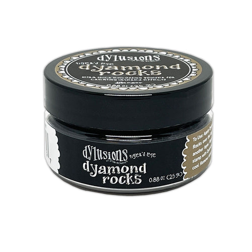 Ranger - Dylusions Dyamond Rocks Embossing Powder - Tiger's Eye. Ultra thick embossing powder. .88 oz (25gr) At Embellish Away in Bowmanville Ontario Canada.