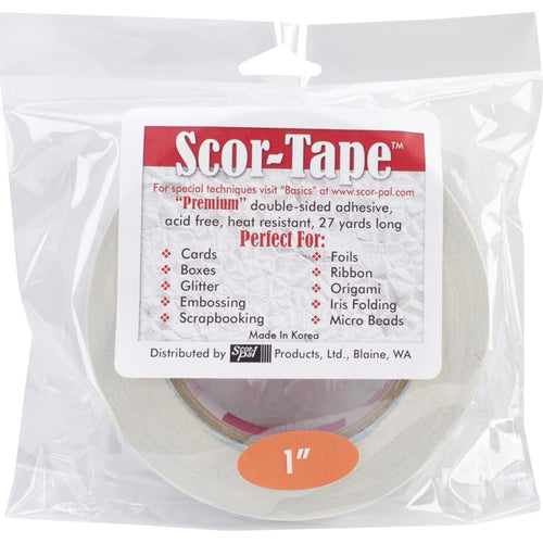 2-Pack Scor-Tape 3/8 x 27yds .375 Double Sided Tape by Scor-Pal
