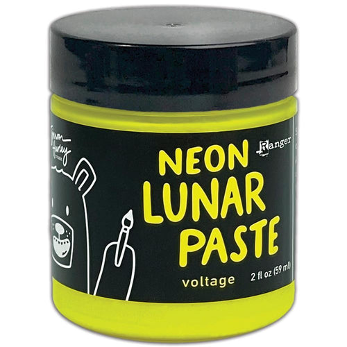 Simon Hurley create - Neon Lunar Paste - Select From Drop Down. A creamy and colorful paste with a metallic shine. Available Colours: Voltage, Dart Frog, Mood Ring, Hot Mess, Tangent, Yellow Jacket, No Chill. Available at Embellish Away located in Bowmanville Ontario Canada.