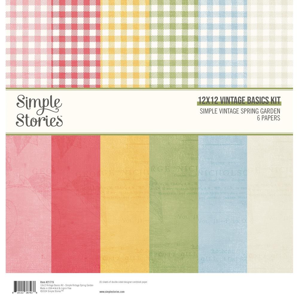 Simple Stories - Basics Double-Sided Paper Pack 12