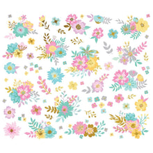 Cargar imagen en el visor de la galería, Simple Stories - Bits &amp; Pieces - 58/Pkg - Crafty Things - Floral. 58 Die Cut Cardstock Pieces. Includes Foil Accents. Available at Embellish Away located in Bowmanville Ontario Canada.
