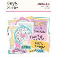 Load image into Gallery viewer, Simple Stories - Bits &amp; Pieces - 29/Pkg - Crafty Things - Journal. 29 Die Cut Cardstock Pieces. Available at Embellish Away located in Bowmanville Ontario Canada.
