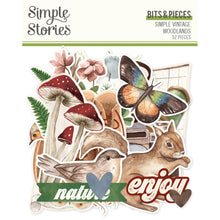 Load image into Gallery viewer, Simple Stories - Bits &amp; Pieces - Simple Vintage Woodlands. 52 Die Cut Cardstock Pieces. Available at Embellish Away located in Bowmanville Ontario Canada.
