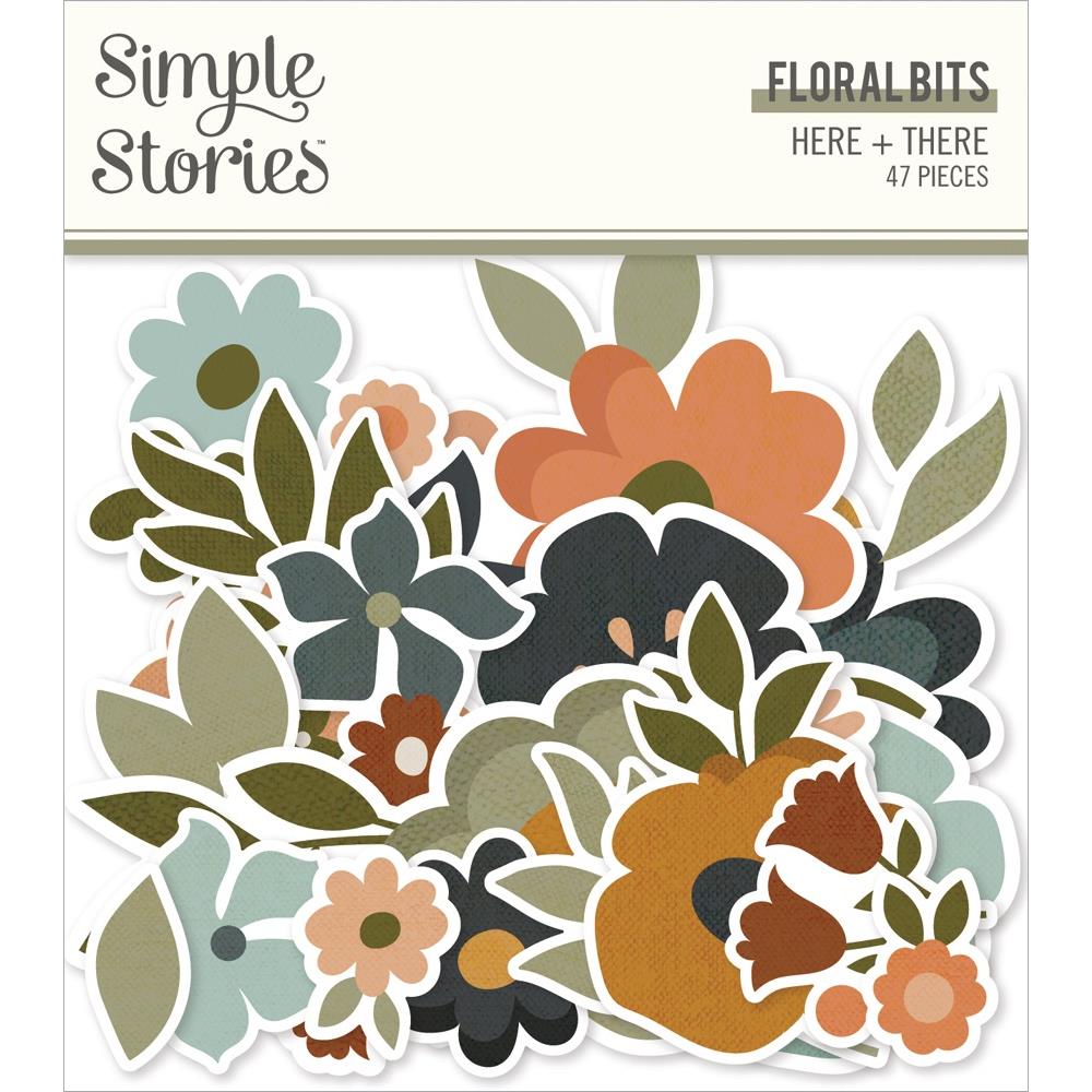 Simple Stories - Bits & Pieces Die-Cuts - 47/Pkg - Here & There - Floral. Die-Cuts are a great addition to scrapbook pages, greeting cards and more! The perfect embellishment for all your paper crafting needs! Available at Embellish Away located in Bowmanville Ontario Canada.