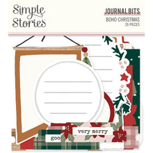 Load image into Gallery viewer, Simple Stories - Bits &amp; Pieces Die-Cuts - 26/Pkg - Journal - Boho Christmas. Take your projects to the next level and put the perfect finishing touch with die cut embellishments. They can add dimensions and color to your projects. Available at Embellish Away located in Bowmanville Ontario Canada.
