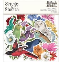 Charger l&#39;image dans la galerie, Simple Stories - Bits &amp; Pieces Die-Cuts - 45/Pkg - Simple Vintage Essentials Color Palette - Floral &amp; Birds. Die-cuts are a great addition to scrapbook pages, greeting cards and more! The perfect embellishment for all your paper crafting needs! Available at Embellish Away located in Bowmanville Ontario Canada.
