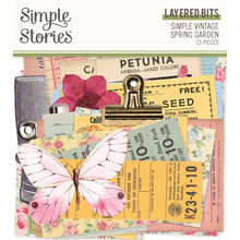 Charger l&#39;image dans la galerie, Simple Stories - Bits &amp; Pieces Die-Cuts - 13/Pkg - Simple Vintage Spring Garden - Layered. Die-cuts are a great addition to scrapbook pages, greeting cards and more! Available at Embellish Away located in Bowmanville Ontario Canada.
