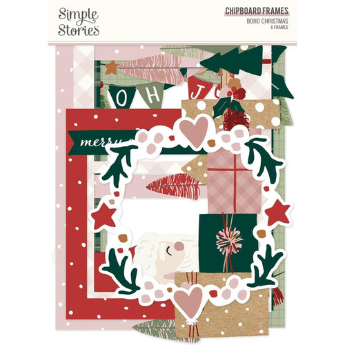 Simple Stories - Chipboard Frames - Boho Christmas. While you need the perfect paper to start your project, you also need the perfect embellishment to finish your project! Available at Embellish Away located in Bowmanville Ontario Canada.