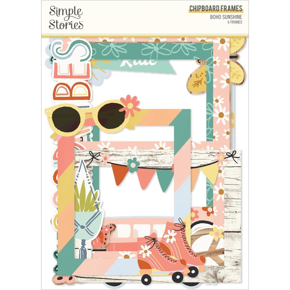 Simple Stories - Chipboard Frames - Boho Sunshine. The perfect embellishment to finish your project! Embellishments can add whimsy, dimension, color and style to greeting cards, scrapbook pages, altered art, mixed media and more. Available at Embellish Away located in Bowmanville Ontario Canada.