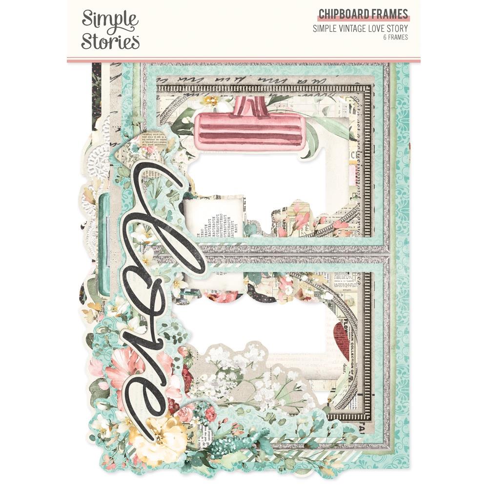 Simple Stories - Chipboard Frames - Simple Vintage Love Story. Embellishments can add whimsy, dimension, color and style to greeting cards, scrapbook pages, altered art, mixed media and more. Available at Embellish Away located in Bowmanville Ontario Canada.