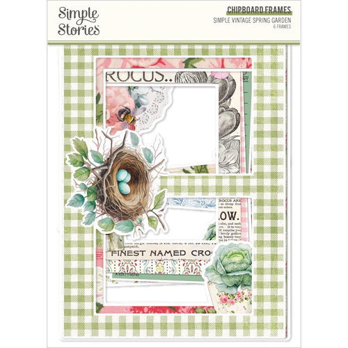 Simple Stories - Chipboard Frames - Simple Vintage Spring Garden. Embellishments can add whimsy, dimension, color and style to greeting cards, scrapbook pages, altered art, mixed media and more. Available at Embellish Away located in Bowmanville Ontario Canada.
