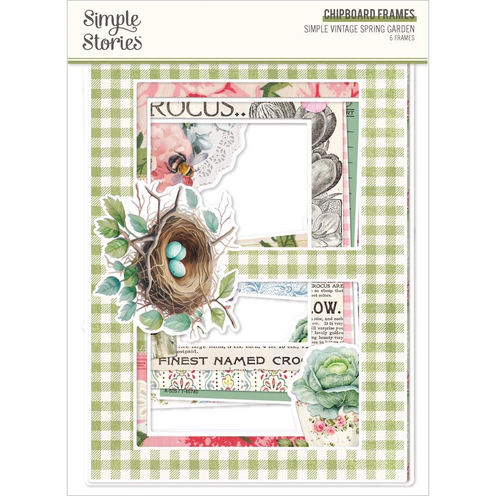 Simple Stories - Chipboard Frames - Simple Vintage Spring Garden. Embellishments can add whimsy, dimension, color and style to greeting cards, scrapbook pages, altered art, mixed media and more. Available at Embellish Away located in Bowmanville Ontario Canada.