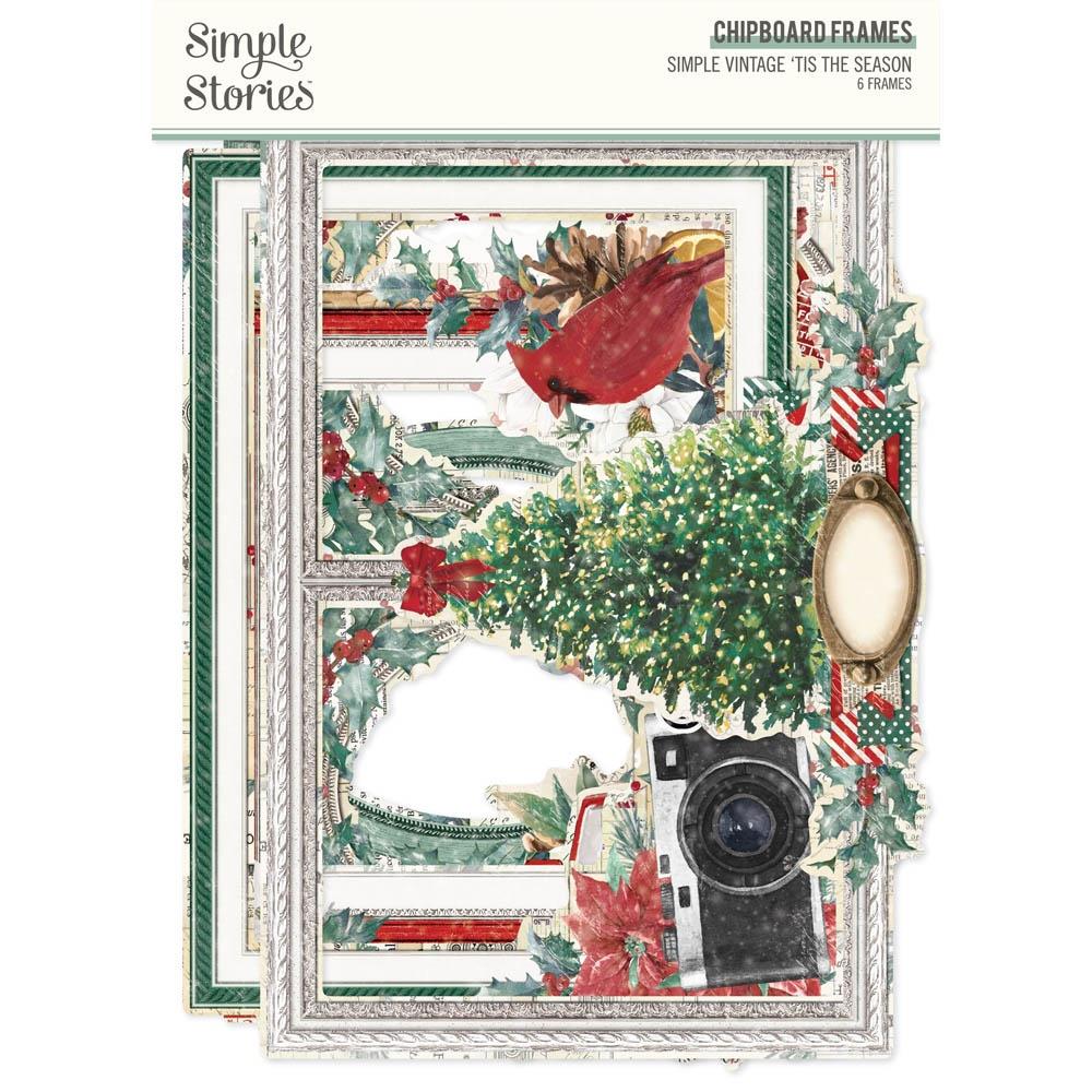 Simple Stories - Chipboard Frames - Simple Vintage 'Tis The Season. While you need the perfect paper to start your project, you also need the perfect embellishment to finish your project! Available at Embellish Away located in Bowmanville Ontario Canada.