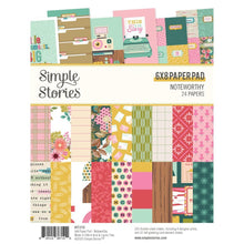 Charger l&#39;image dans la galerie, Simple Stories - Double-Sided Paper Pad 6&quot;X8&quot; - 24/Pkg - Noteworthy. Unique papers are a high quality 65 pound printed designer cardstock perfect for use with scrapbooking, paper crafting, card making, planning, home decor and more! Available at Embellish Away located in Bowmanville Ontario Canada.
