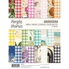 Load image into Gallery viewer, Simple Stories - Double-Sided Paper Pad 6&quot;X8&quot; - 24/Pkg - Simple Vintage Essentials Color Palette. Unique papers are a high quality printed designer cardstock perfect for use with scrapbooking, paper crafting, card making, planning, home decor and more! Available at Embellish Away located in Bowmanville Ontario Canada.
