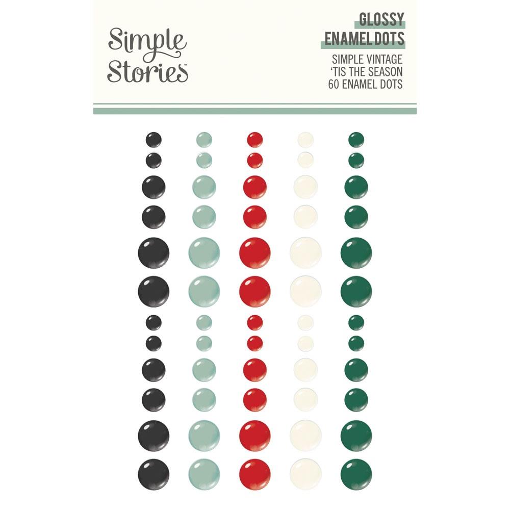 Simple Stories - Enamel Dots Embellishments - Glossy - Simple Vintage 'Tis The Season. While you need the perfect paper to start your project, you also need the perfect embellishment to finish your project! Available at Embellish Away located in Bowmanville Ontario Canada.