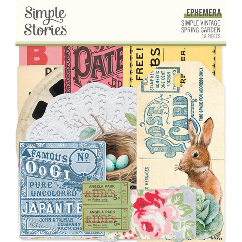 Simple Stories - Ephemera - 18/Pkg - Simple Vintage Spring Garden. Die-cuts are a great addition to scrapbook pages, greeting cards and more! The perfect embellishment for all your paper crafting needs! Available at Embellish Away located in Bowmanville Ontario Canada.