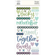 Load image into Gallery viewer, Simple Stories - Foam Stickers - 59/Pkg - Essentials Color Palette - Titles. If you want to add a bit of dimension to your projects these foam stickers will do the job. Available at Embellish Away located in Bowmanville Ontario Canada.
