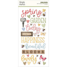 Load image into Gallery viewer, Simple Stories - Foam Stickers - 50/Pkg - Spring Garden. If you want to add a bit of dimension to your projects these foam stickers will do the job. This package is sure to add the finishing touches to your projects. Available at Embellish Away located in Bowmanville Ontario Canada.

