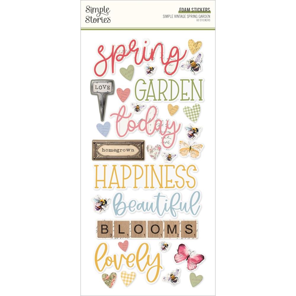 Simple Stories - Foam Stickers - 50/Pkg - Spring Garden. If you want to add a bit of dimension to your projects these foam stickers will do the job. This package is sure to add the finishing touches to your projects. Available at Embellish Away located in Bowmanville Ontario Canada.