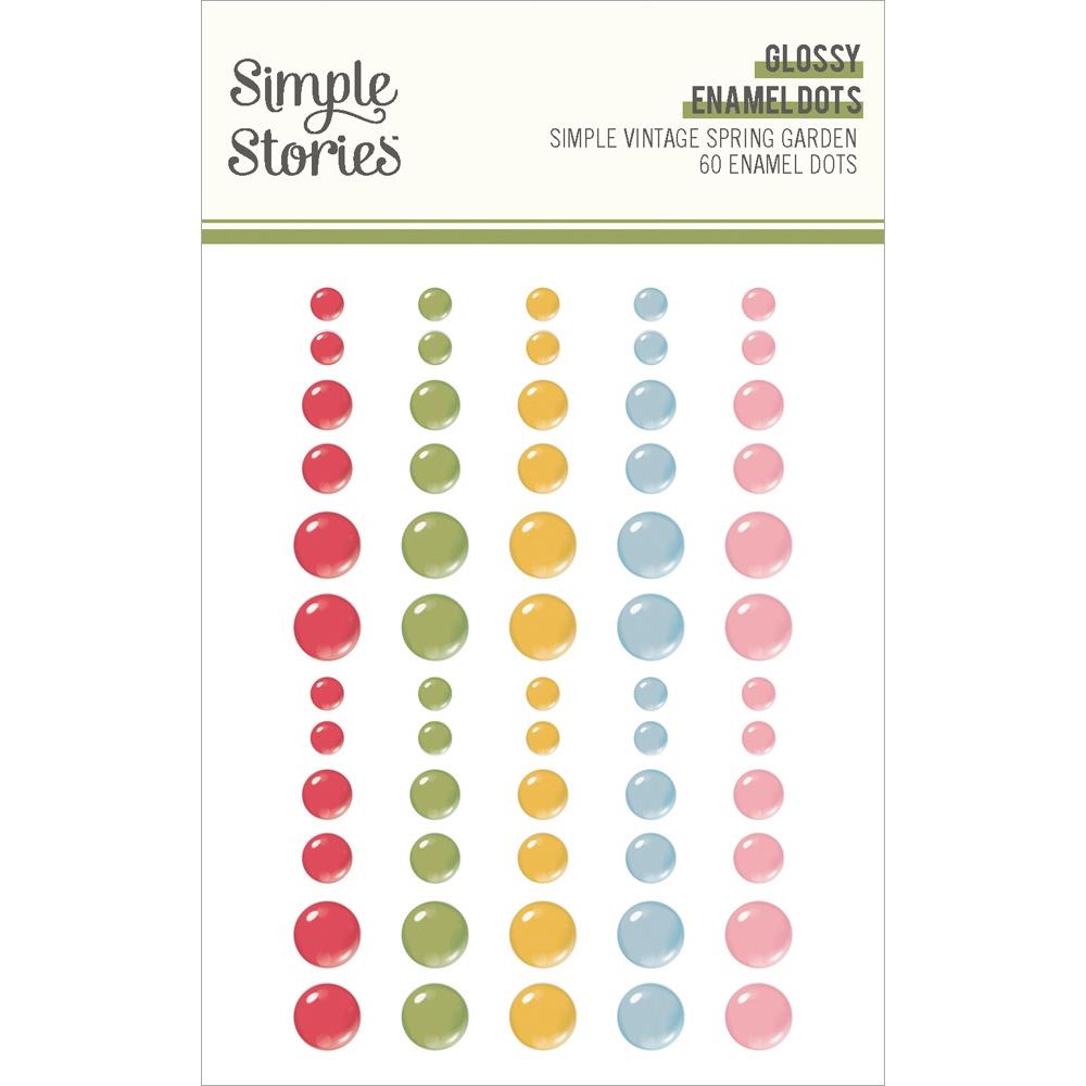 Simple Stories - Glossy Enamel Dots Embellishments - Simple Vintage Spring Garden. While you need the perfect paper to start your project, you also need the perfect embellishment to finish your project! Available at Embellish Away located in Bowmanville Ontario Canada.