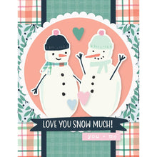 Load image into Gallery viewer, Simple Stories - Simple Cards Card Kit - Winter Wonder. An all-inclusive kit to create 8 cards in minutes. Each kit includes (8) card bases, a variety of die-cut and chipboard pieces as well as complete color step by step instructions. Available at Embellish Away located in Bowmanville Ontario Canada. Example from kit by brand ambassador.
