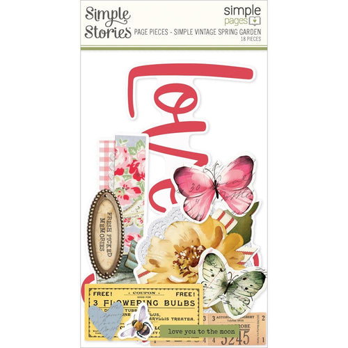 Simple Stories - Simple Pages Page Pieces - Simple Vintage Spring Garden. While you need the perfect paper to start your project, you also need the perfect embellishment to finish you project! Available at Embellish Away located in Bowmanville Ontario Canada.